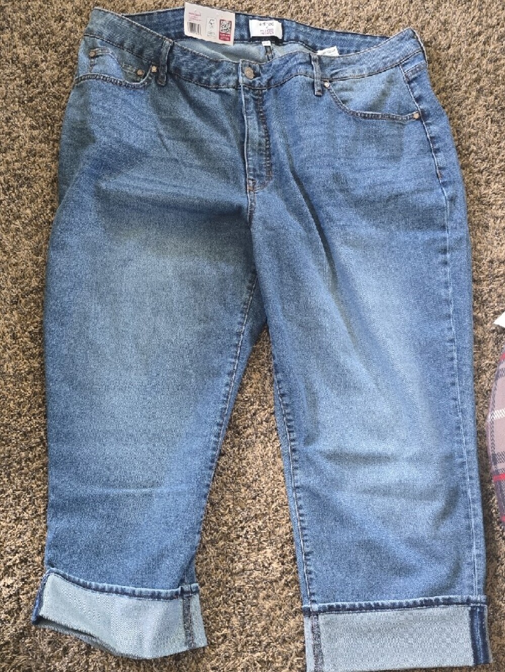 Edited Light Blue Curved Waist Women’s Jeans - 20W